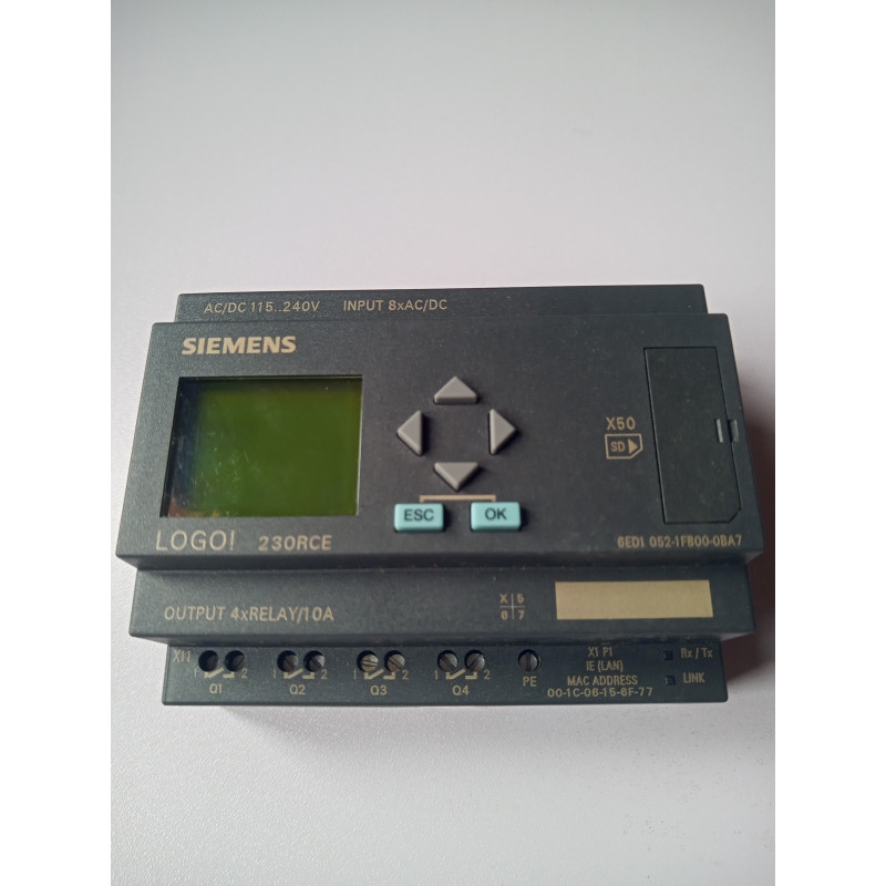 SIEMENS LOGO 230 RCE   6ED1 052-1FB00-0BA7 ETHERNET